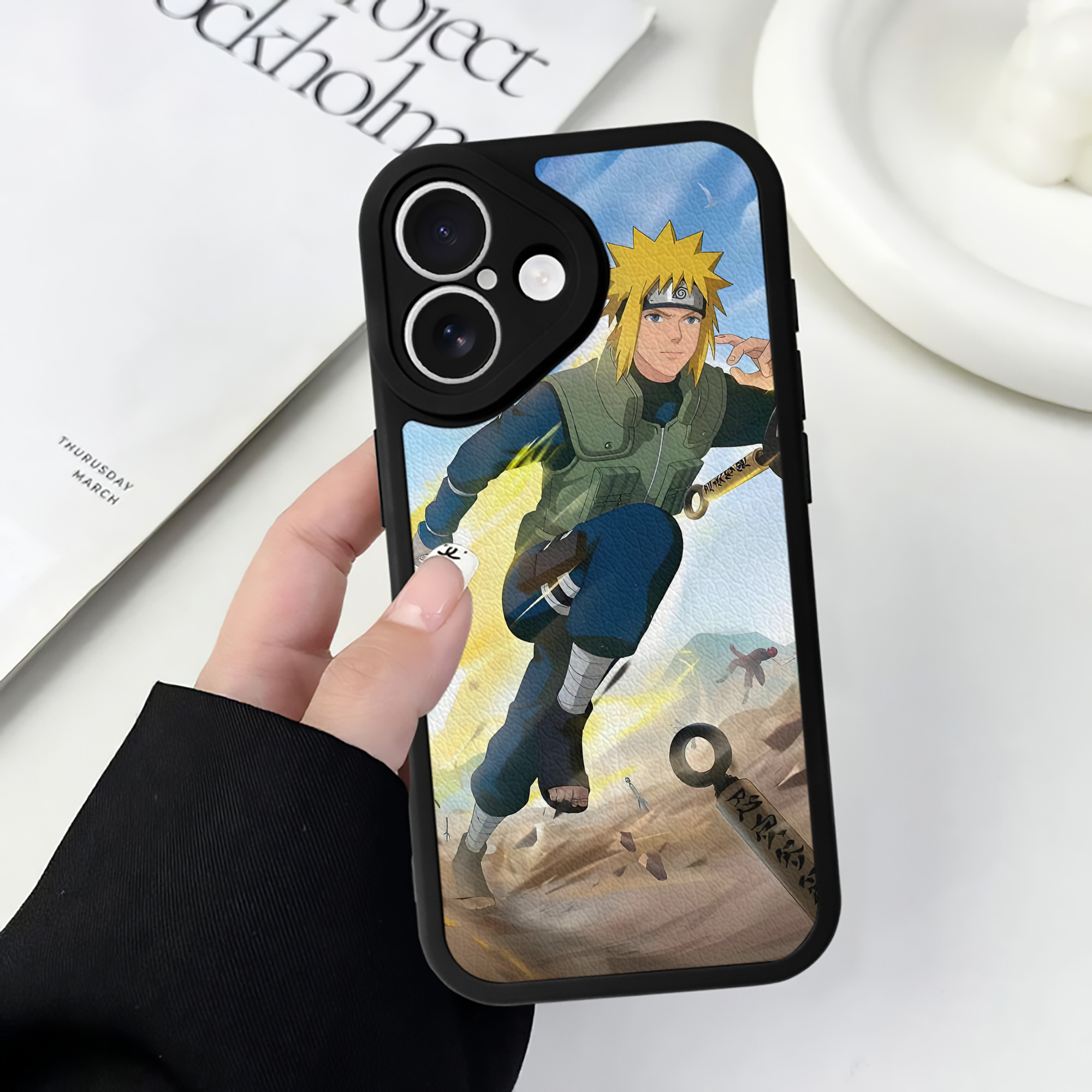 （画像用） NARUTO -ナルト- NARUTO -ナルト- 疾風伝 【iPhone 16シリーズ対応】シリコンスマホケース（レザー調） 材質：シリコン